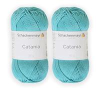 Schachenmayr (SMC) Catania Originals Garn, 2 Knäuel/Packung , jedes Knäuel 125 m, 100 % mercerisierte Baumwolle zum Stricken und Häkeln, Sport Weight, 253 Jade