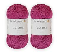 Schachenmayr (SMC) Catania Originals Garn, 2 Knäuel/Packung , jedes Knäuel 125 m, 100 % mercerisierte Baumwolle zum Stricken und Häkeln, Sport Weight, 251 Fresie