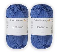 Schachenmayr (SMC) Catania Originals Garn, 2 Knäuel/Packung , jedes Knäuel 125 m, 100 % mercerisierte Baumwolle zum Stricken und Häkeln, Sport Weight, 261 Regatta
