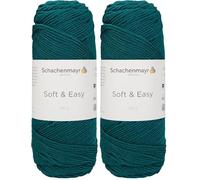 Schachenmayr Soft & Easy 9807353-00069 petrol Handstrickgarn (Packung mit 2)