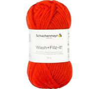 Schachenmayr Wash+Filz-it! 9812942-00019 rot Handstrickgarn, Filzgarn, Schurwolle