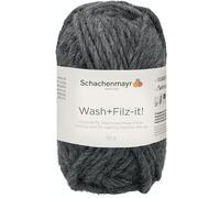 Schachenmayr Wash+Filz-it! 9812942-00020 charcoal Handstrickgarn, Filzgarn, Schurwolle