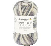 Schachenmayr Wash+Filz-it! Multicolor Filzwolle 50g - 245 - Natur-Grau