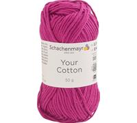 Schachenmayr Your Cotton Strickwolle 8-fädig 50g 70m Nadelstärke 4,0-4,5 Ganzjährig 100% Baumwolle Schonwaschgang 60°C Mütze 100g Pullover 750g Schal 250g Cyclam