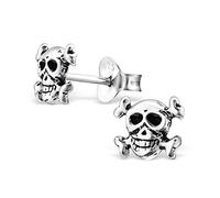 Schädel Totenkopf Ohrstecker 925 Sterling-Silber