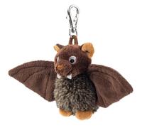 Schaffer 0198 Schlüsselanhänger Fledermaus Dragomir, 12 cm, Plüschtier, Braun