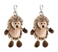 Schaffer 0239 Plüsch-Schlüsselanhänger Igel Iggy (stehend) Igel Anhänger, Braun, circa 12 cm (Packung mit 2)