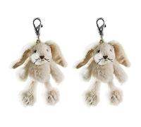 Schaffer Knuddel mich! 0180 Plüsch Schlüsselanhänger Hase Peppone, Crème, 11 cm (Packung mit 2)