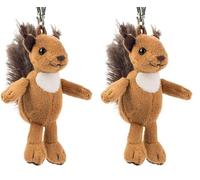 Schaffer Knuddel Mich! 250 Anhänger Luzy Plüsch Eichhörnchen, Braun/Weiß, 11cm (Packung mit 2)