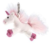 Schaffer Schlüsselanhänger Einhorn Plüsch 8 cm Weiß/Rosa