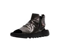 Schaftsandalette SOFTINOS "softinos Sandalen Leder/Textil", Damen, Gr. 39, silber (graphite), Leder, Textil, Schuhe (39440617-39) graphite