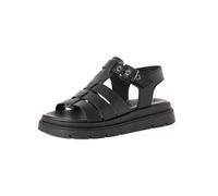 Schaftsandalette TAMARIS "Tamaris Sandalen Leder", Damen, Gr. 38, schwarz, Leder, Schuhe (62942261-38) schwarz