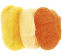 Schafwolle gelb-mix 3x 10 g