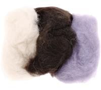 Schafwolle schwarz-weiß 3x 10 g
