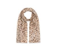 Schal aus Bambus mit Leomuster beige