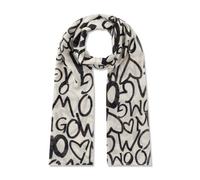 Schal aus feiner Modal-Baumwollmischung mit OMG-Schriftzug weiß - Gr. - one size