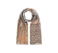 Schal aus hochwertiger Baumwollmischung mit Muschel-Muster-Mix beige - Gr. - one size