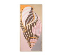 Schal aus organischer Baumwolle mit Muschel-Motiv beige - Gr. - one size