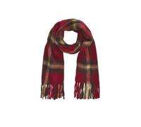 Schal aus recyceltem Polyester mit Karo-Muster rot - Gr. - 40