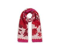 Schal aus weicher Viskose mit floralem Motiv rot - Gr. - one size