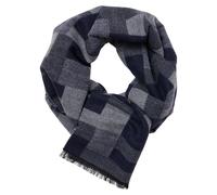 Schal CASAMODA "CASAMODA Schal gemustert", Herren, blau (graues mittelblau), 45% Polyester, 20% Polyamid, 20% Polyacryl, 15% Wolle, Modetücher (13135409-0) graues mittelblau