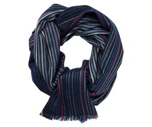 Schal CASAMODA "CASAMODA Schal gestreift", Herren, blau, 100% Viskose, Modetücher Schal (90161010-0) blau