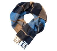Schal CASAMODA "CASAMODA Schal kariert", Herren, blau, 45% Polyester, 20% Polyamid, 20% Polyacryl, 15% Wolle, Modetücher Schal (89790262-0) blau