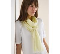 Schal CECIL, Damen, Gr. onesize, iced gelb, Web, 51% Baumwolle, 49% Modal, unifarben, Modetücher Schal, aus softem Materialmix (88269748-0) iced gelb