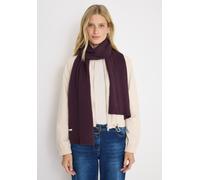 Schal CECIL, Damen, Gr. onesize, schwarz plum, Stoff, 55% Viskose, 27% Polyester, 18% Polyamid, unifarben, Modetücher Schal, in Ripp Optik (23107017-0) schwarz plum