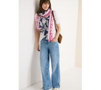 Schal CECIL, Damen, Gr. onesize, sporty denim blau, Stoff, 100% Modal, geblümt, Modetücher Schal, aus Modal (58062354-0) sporty denim blau