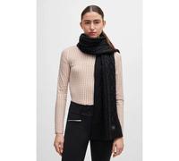 Schal Damen HW 2024 Zopfstrick-Schal Schwarz / One Size