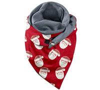 Schal Damen Winter Weihnachtsschal, Dreieckstuch Damen, Kaschmir Schal, Halstuch Damen mit Weihnachts Ugly Bedruckt Und Knopf Strick Dreieck Schal Damen Bequem Wollschal Damen Musselintuch Herbstschal