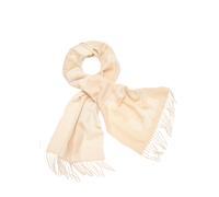 Schal ELBSAND "Fransenschal", Damen, beige (beige, weiß), Stoff, Polyester, mehrfarbig, Modetücher Schal, weicher Winterschal, Damenschal, Modeschal VEGAN (86733229-0) beige, weiß