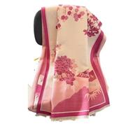 Schal Halstuch Damen Schals & TüCher FüR Damen Winter-Schal Mit Pfingstrosen-Print, Weiche Kaschmir-Imitation, Dicker Jacquard, Warme Decke Schals & Tücher Für Damen ( Color : Pink , Size : 190*65cm )