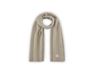 Schal in weicher Wollmischung aus Rippenstrick beige - Gr. - one size