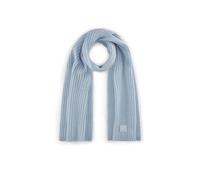 Schal in weicher Wollmischung aus Rippenstrick blau - Gr. - one size