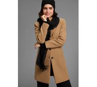Schal LAURA SCOTT, Damen, schwarz, Web, Kunstfaser, unifarben, Modetücher Schal, mit modischen Fransen in klassischen Unifarben (98309521-0) schwarz
