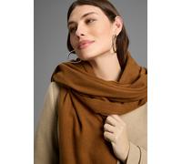 Schal LAURA SCOTT, Damen, wiskey, Web, Obermaterial: 100% Polyester, unifarben, Modetücher Schal, mit modischen Fransen in klassischen Unifarben - NEW (18459907-0)