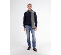 LERROS Modischer Schal mit Fransen und zeitlosem Muster - Classic Navy PCK