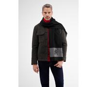 Schal LERROS "Schal mit LERROS Intarsie", Herren, schwarz, Kunstfaser, Modetücher Schal (52038048-0) schwarz