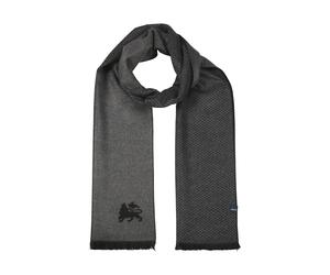 Schal LERROS "Webschal in auffälliger Zweifarb-Optik aus Mischgewebe", Herren, grau (schwarz), Viskosemischung, Modetücher Schal (61384014-0) schwarz