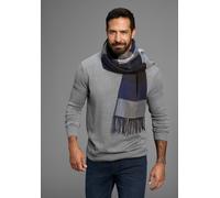 Schal MAN'S WORLD, Damen, grau, blau kariert, Web, Polyacryl, gemustert, kariert, Modetücher Schal, im modischem Karomuster mit klassischen Farben - NEW (27091558-0) grau, blau kariert