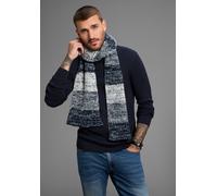 Schal MAN'S WORLD, Damen, marine, weiß, Rippstrick, Polyacryl, gemustert, meliert, Modetücher Schal, in auffälliger Melange-Optik - NEW (34910220-0) marine, weiß