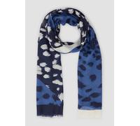 Schal mit abstraktem Leo-Muster ONESIZE blau|mehrfarbig 2169301.55D3.ONESIZE