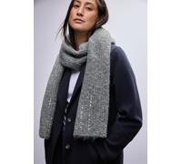 Schal STREET ONE, Damen, Gr. onesize, anthrazit melange, Stoff, 85% Polyester, 12% Polyacryl, 3% Elasthan, unifarben, Modetücher Schal, in Ripp Optik (13275553-0) anthrazit melange