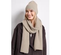 Schal STREET ONE, Damen, Gr. onesize, beige (soft sand meliert), Stoff, 75% Polyester, 22% Polyacryl, 3% Elasthan, unifarben, Modetücher Schal, Feinstrick (37182163-0) soft sand meliert