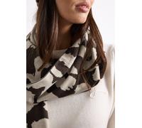 Street One - Langer Feinstrickschal mit Leo-Muster auburn brown - Gr. - ONE SIZE
