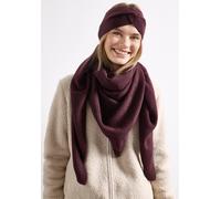 Schal STREET ONE, Damen, Gr. onesize, braun (rustic rouge meliert), Stoff, 75% Polyester, 22% Polyacryl, 3% Elasthan, unifarben, Modetücher Schal, Feinstrick (63587514-0) rustic rouge meliert