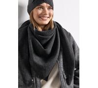 Schal STREET ONE, Damen, Gr. onesize, grau (anthrazit melange), Stoff, 75% Polyester, 22% Polyacryl, 3% Elasthan, unifarben, Modetücher Schal, Feinstrick (41428660-0) anthrazit melange