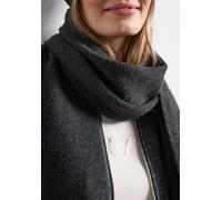 Schal STREET ONE, Damen, Gr. onesize, grau (anthrazit melange), Stoff, 75% Polyester, 22% Polyacryl, 3% Elasthan, unifarben, Modetücher Schal, Feinstrick (34485827-0) anthrazit melange